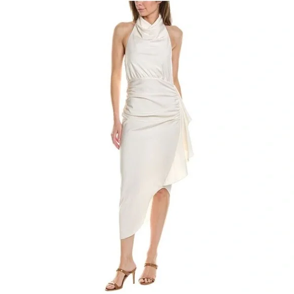 halter neck shimmer dress SHop the Tamra Halter Neck Sequin Evening Dress in Brown